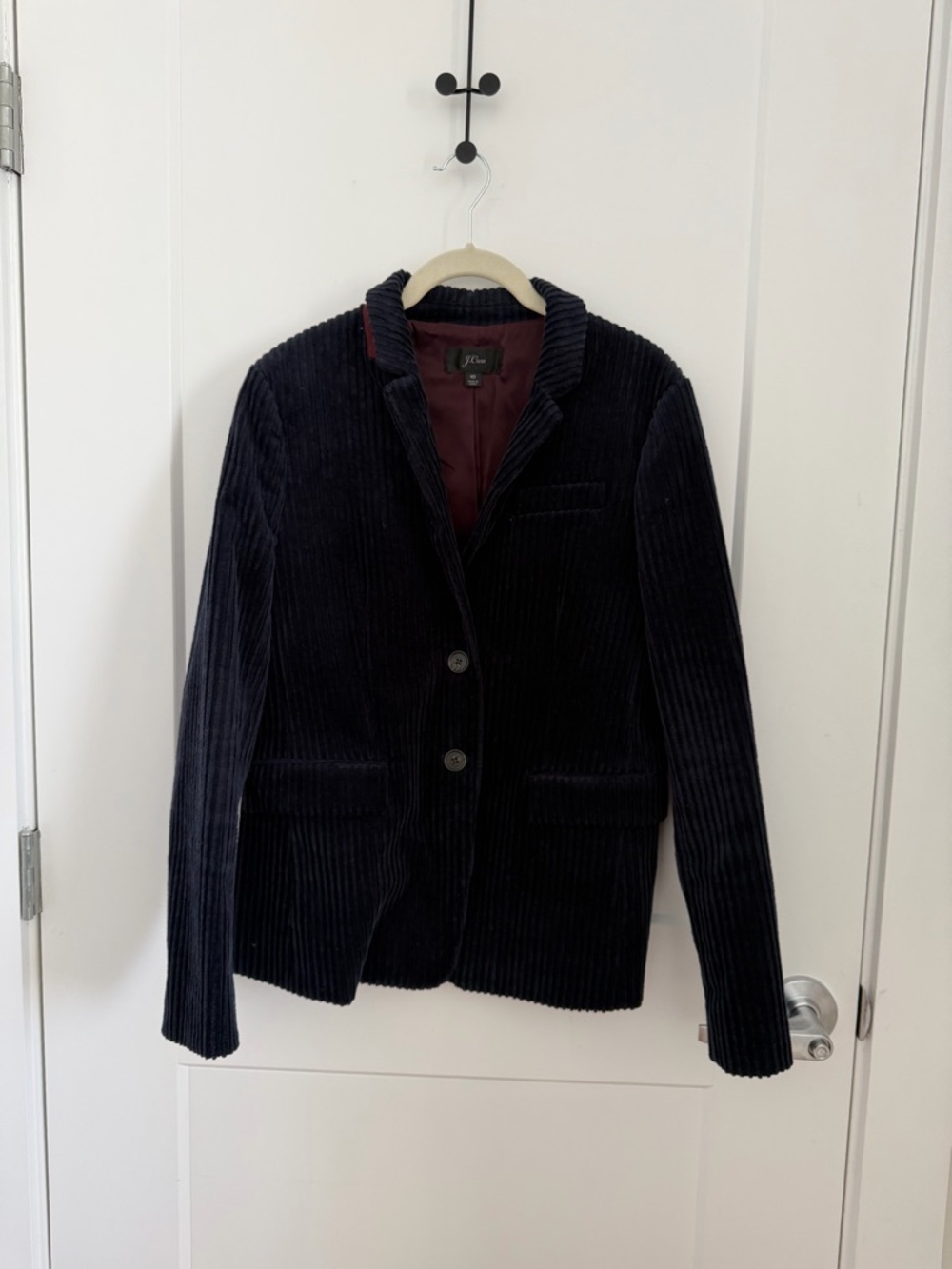 J. Crew Women's Navy Blue Corduroy Blazer Jacket